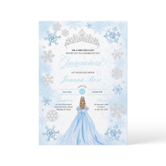 Powder Blue Winter Wonderland Quinceanera