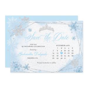 Powder Blue Winter Wonderland Save The Date