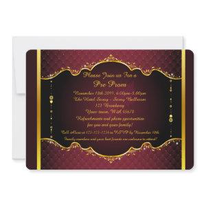 Pre-Prom invitation, Pre-Prom, Quinceanera,Sweet16 RSVP Card