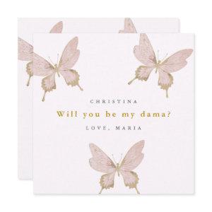 Pretty Butterfly Dama Proposal Quinceanera