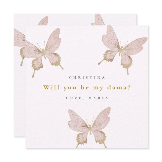 Pretty Butterfly Dama Proposal Quinceanera