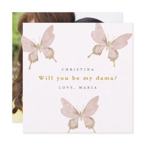 Pretty Butterfly Dama Proposal Quinceanera Photo