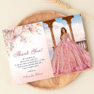 Pretty Garden Wildflowers Sweet 16 Thank You Card