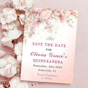 Pretty Garden Wildflowers Watercolor Sweet 16  Save The Date