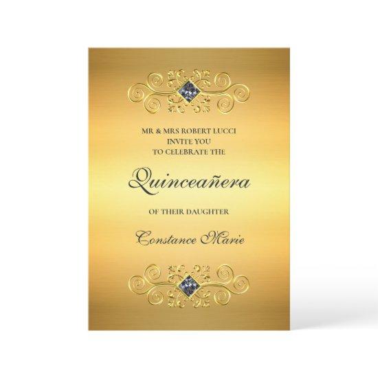 Pretty in Gold Quinceanera
