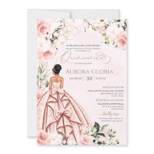 Pretty in Pink Beautiful Gown Roses Quinceanera