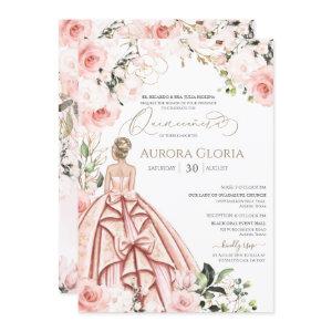 Pretty in Pink Beautiful Rose Elegant Quinceanera