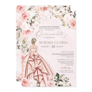 Pretty in Pink Beautiful Rose Elegant Quinceanera