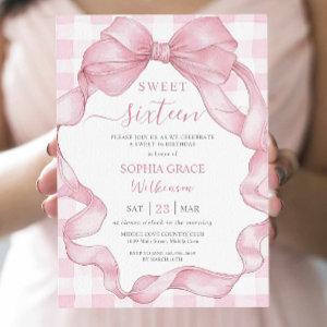 Pretty Pink Ribbon Bows Sweet Sixteen 16 Birthday