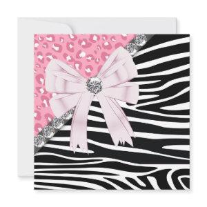 Pretty Pink Zebra and Leopard Sweet 16 Party