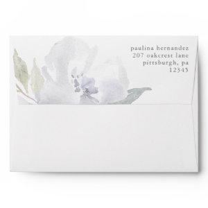 Pretty Purple Floral Return Address Quinceanera Envelope