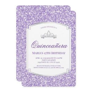 Pretty Purple Glitter Quinceañera