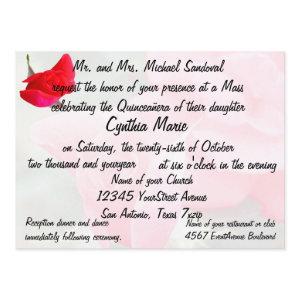 Pretty Red Rose Quinceanera Birthday