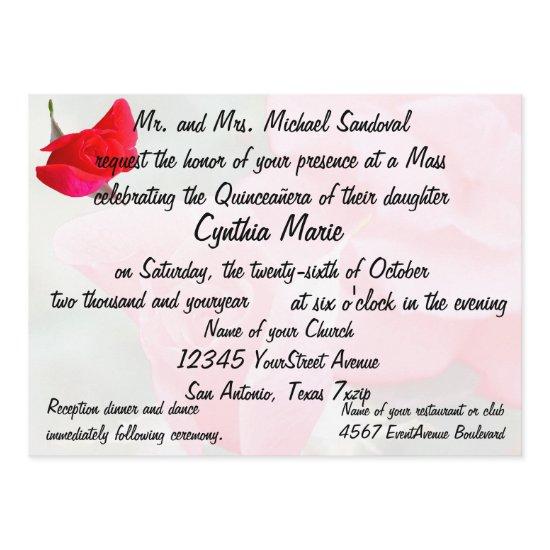 Pretty Red Rose Quinceanera Birthday