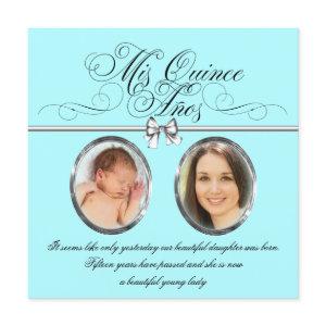 Pretty Teal Blue Photo Quinceanera