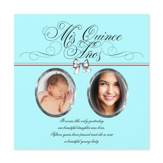 Pretty Teal Blue Photo Quinceanera