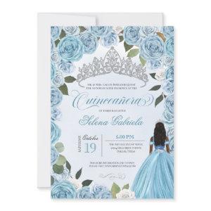 Princess Ball Blue Roses Cinderella Quinceanera