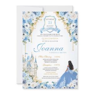 Princess Castle Blue Cinderella Quinceanera v2