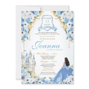 Princess Castle Blue Cinderella Quinceanera v5