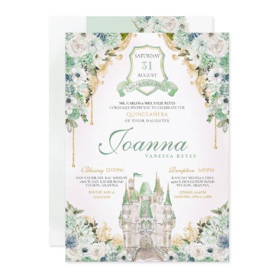 Princess Castle Royal Mint Green Quinceanera