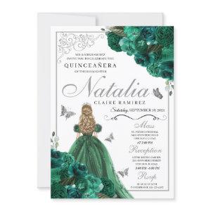 Princess Crown Green Dress Quinceanera