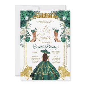 Princess Emerald Green & Gold Girl Sweet 15th