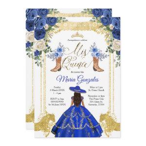 Princess Gold Navy Boots Charra 15th Anos 2