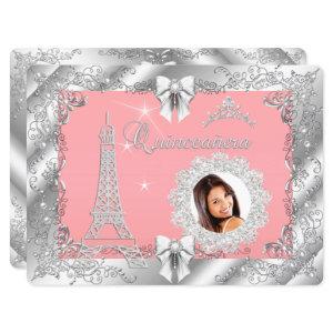Princess Pink PEACH Quinceanera Silver Photo BIG