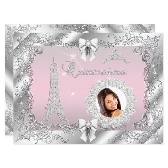 Princess Pink Quinceanera Silver Photo BIG