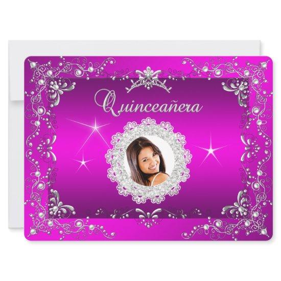 Princess Pink Quinceanera Silver Tiara Party