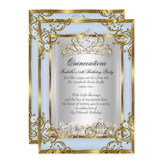 Princess Quinceanera 15th Birthday Blue