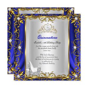 Princess Quinceanera 15th Birthday Blue Royal
