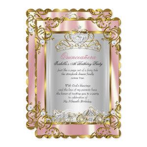 Princess Quinceanera 15th Birthday Pink Peach 2