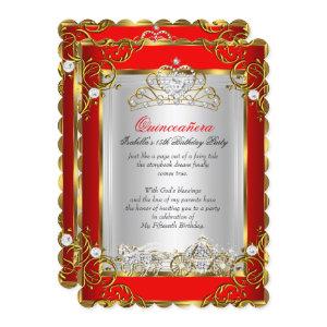 Princess Quinceanera 15th Birthday Red