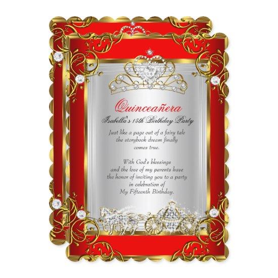 Princess Quinceanera 15th Birthday Red
