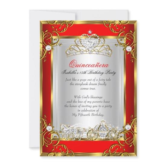 Princess Quinceanera 15th Birthday Red