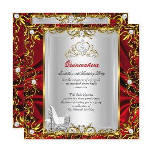 Princess Quinceanera 15th Birthday Red Royal