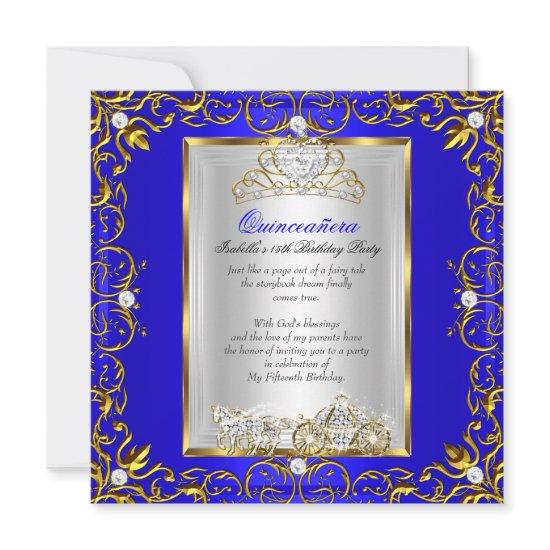 Princess Quinceanera 15th Birthday Royal Blue 2