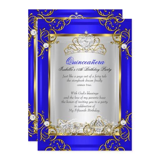 Princess Quinceanera 15th Birthday Royal Blue