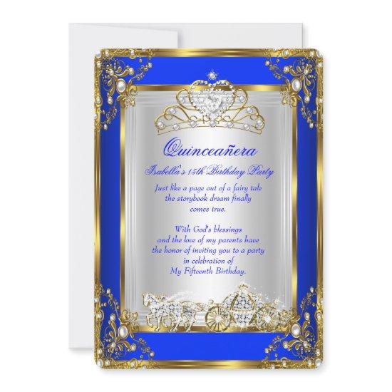 Princess Quinceanera 15th Birthday Royal Blue