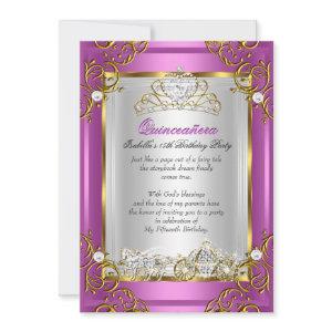 Princess Quinceanera 15th Birthday Royal Pink