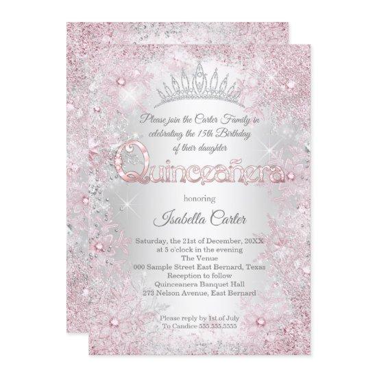 Princess Quinceanera Birthday Party Pink Silver