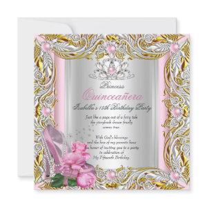 Princess Quinceanera Birthday Pink Rose Gold