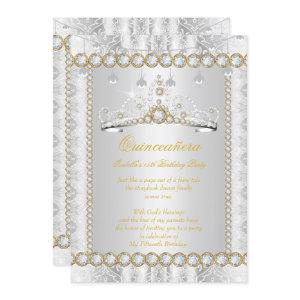 Princess Quinceanera Diamond Lace Gold Silver
