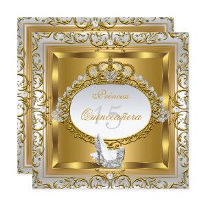 Princess Quinceanera Elite Elegant Gold High Heels