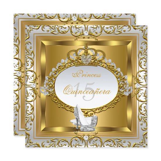 Princess Quinceanera Elite Elegant Gold High Heels