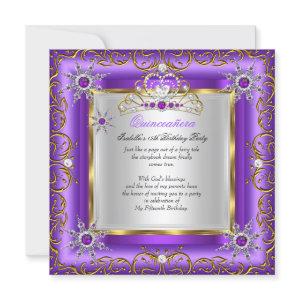 Princess Quinceanera Elite Gold Silver Purple