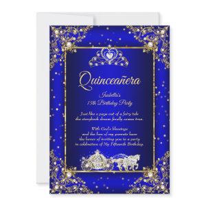 Princess Quinceanera Elite Royal Blue Gold Sparkle