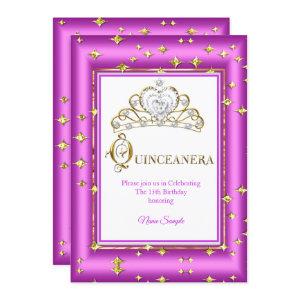 Princess Quinceanera Gold Purple Pink Birthday