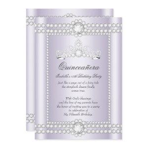 Princess Quinceanera Lilac Silver Diamond Tiara